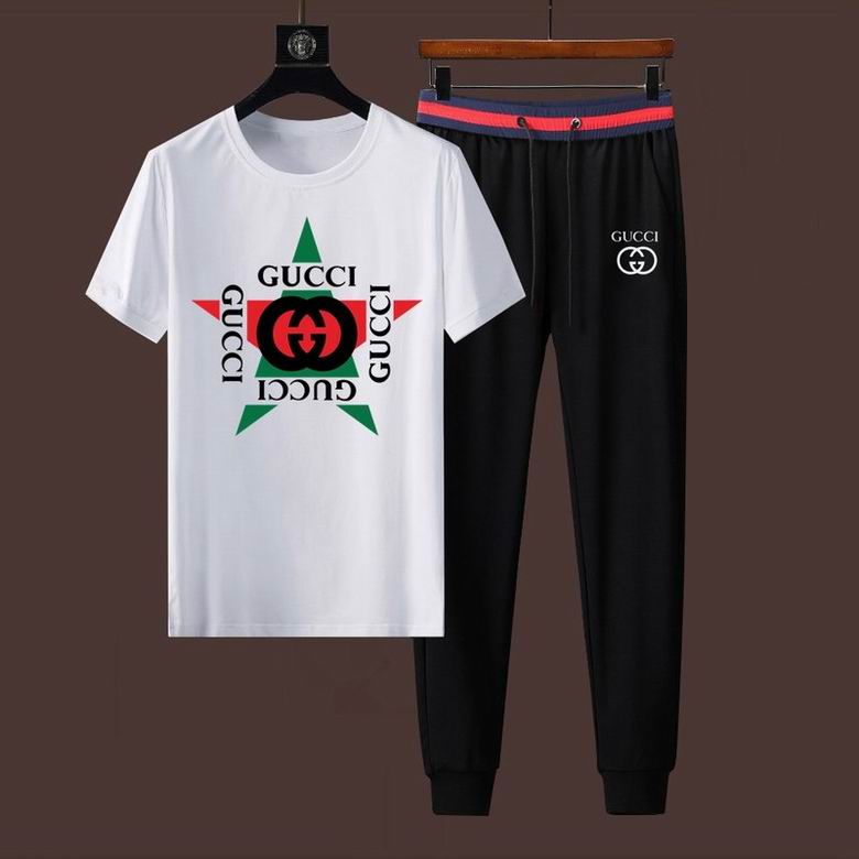 Wholesale Cheap G ucci Short Sleeve Tracksuits for Sale