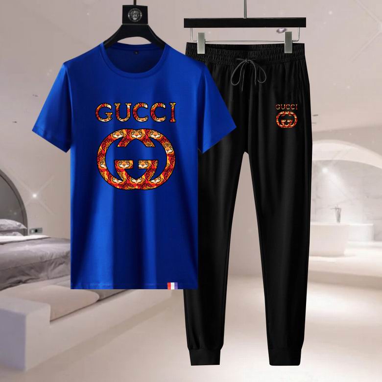 Wholesale Cheap G ucci Short Sleeve Designer Tracksuit for Sale