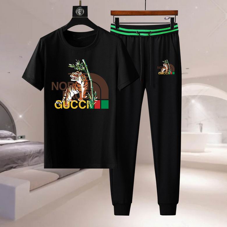 Wholesale Cheap G ucci Short Sleeve MEN Tracksuits for Sale