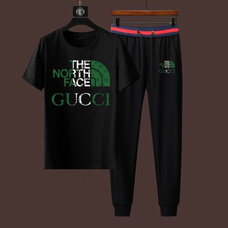 Wholesale Cheap G ucci Short Sleeve MEN Tracksuits for Sale
