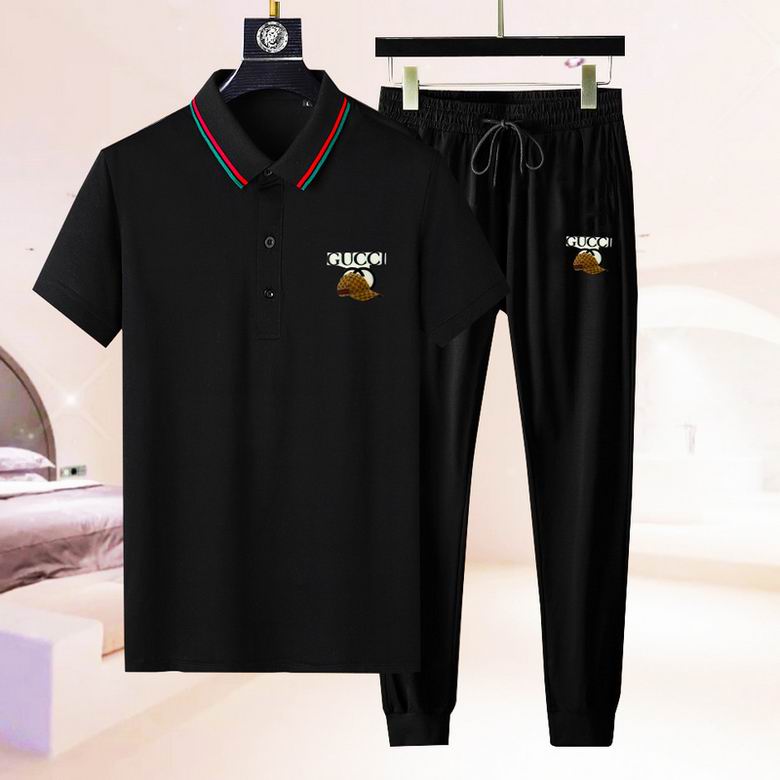 Wholesale Cheap G ucci men Short Sleeve Tracksuits for Sale