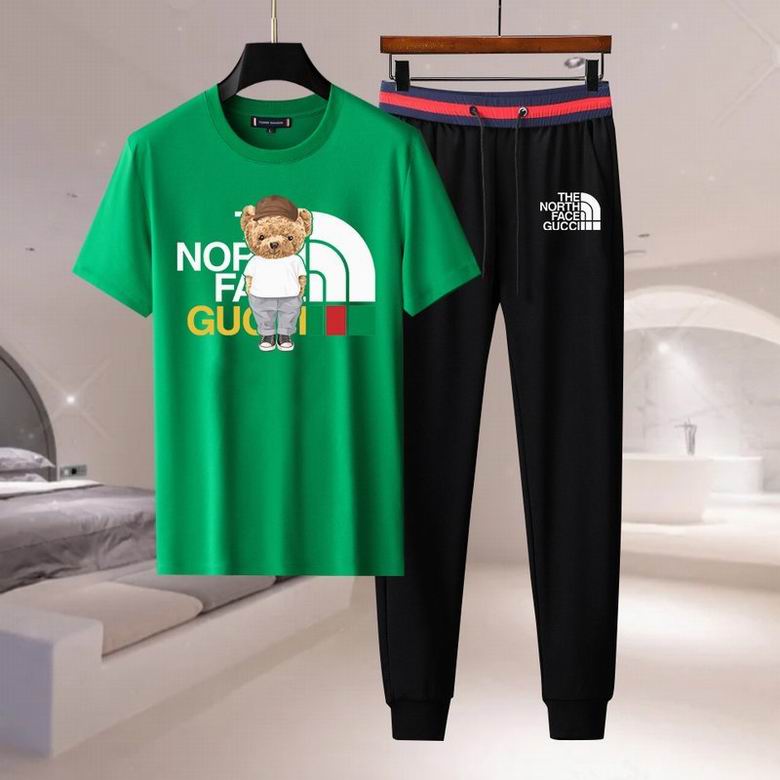 Wholesale Cheap G ucci men Short Sleeve Tracksuits for Sale
