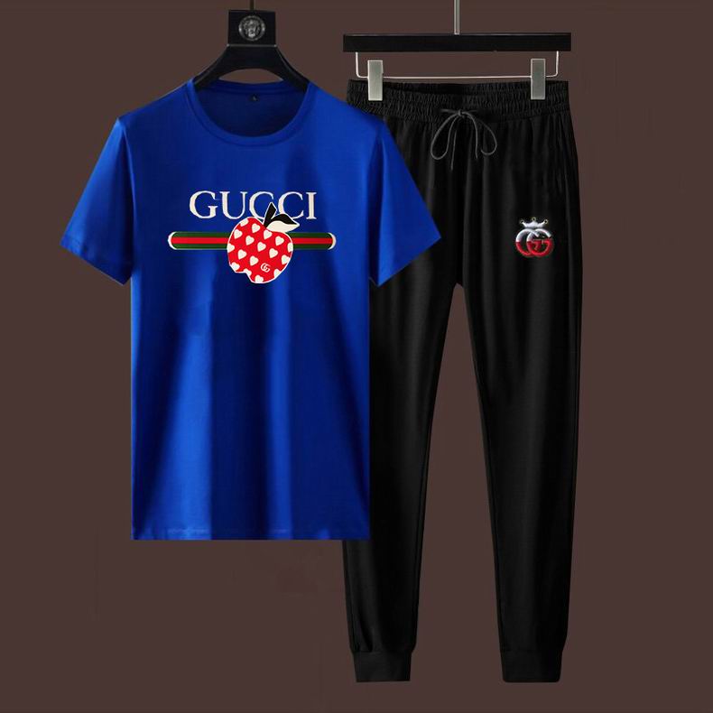 Wholesale Cheap G ucci Short Sleeve Tracksuits for Sale