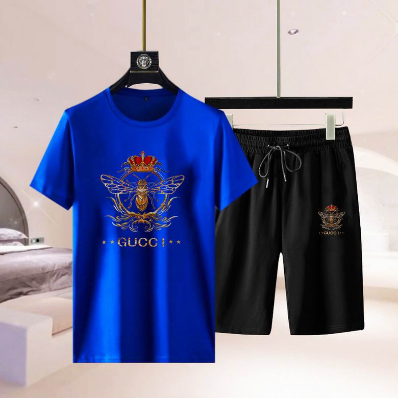 Wholesale Cheap G ucci men Short Sleeve Tracksuits for Sale