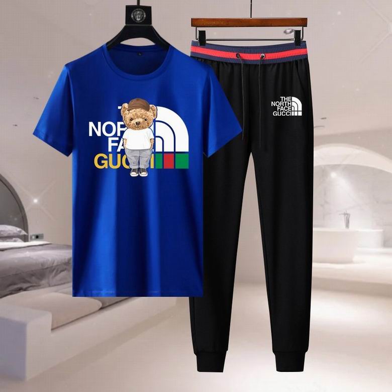 Wholesale Cheap G ucci men Short Sleeve Tracksuits for Sale