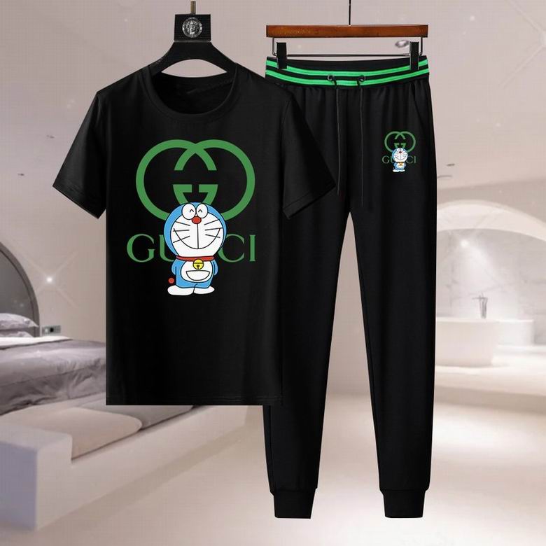 Wholesale Cheap G ucci men Short Sleeve Tracksuits for Sale