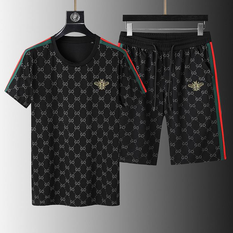 Wholesale Cheap g ucci Short Sleeve Tracksuits for Sale