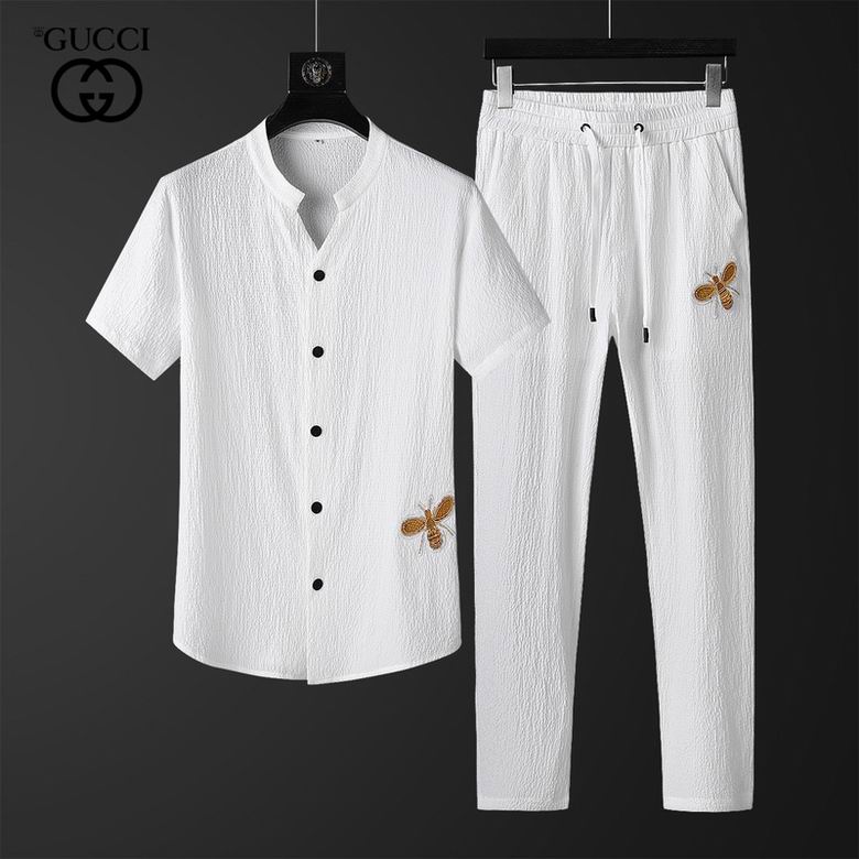 Wholesale Cheap G ucci Short Sleeve Tracksuits for Sale