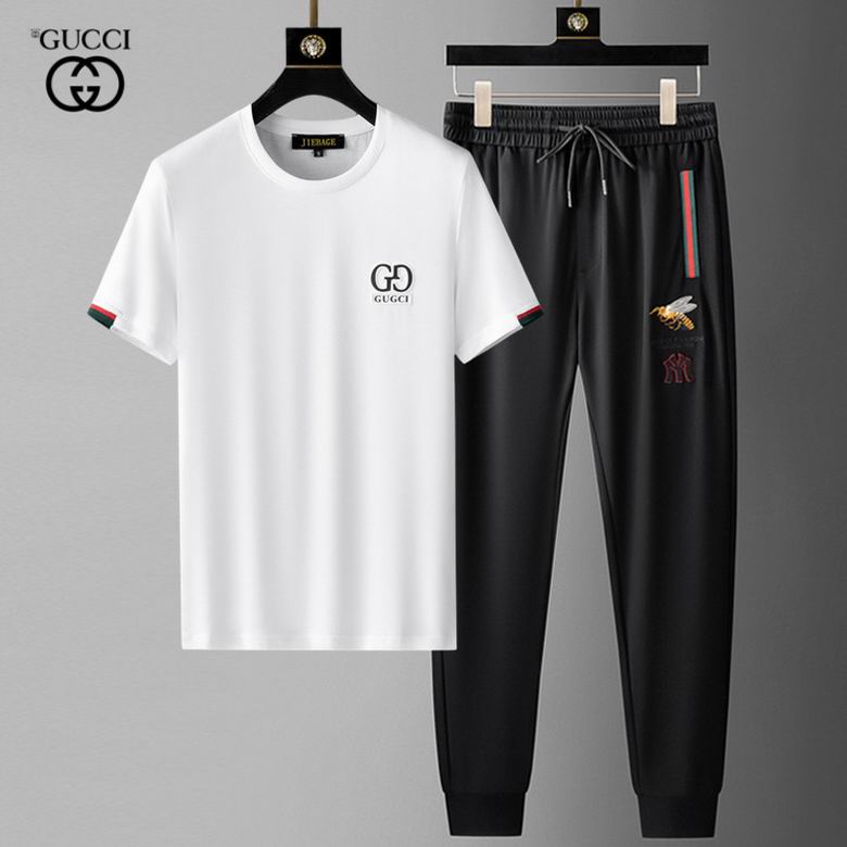 Wholesale Cheap G ucci Short Sleeve Tracksuits for Sale