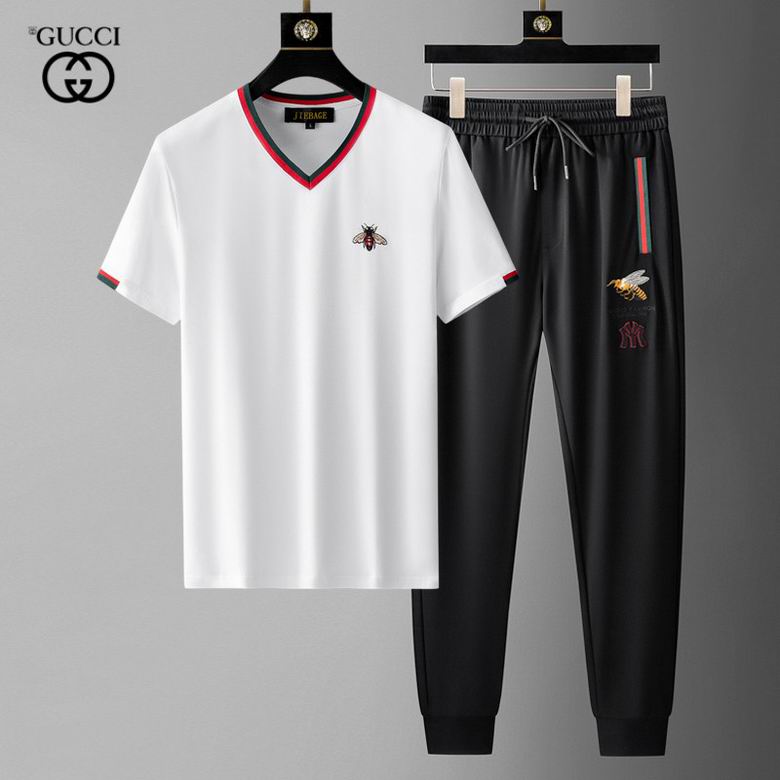 Wholesale Cheap G ucci Short Sleeve Tracksuits for Sale