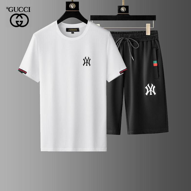 Wholesale Cheap G ucci men Short Sleeve Tracksuits for Sale