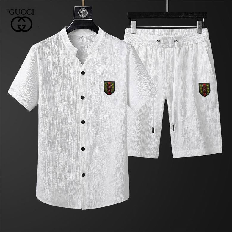 Wholesale Cheap G ucci men Short Sleeve Tracksuits for Sale