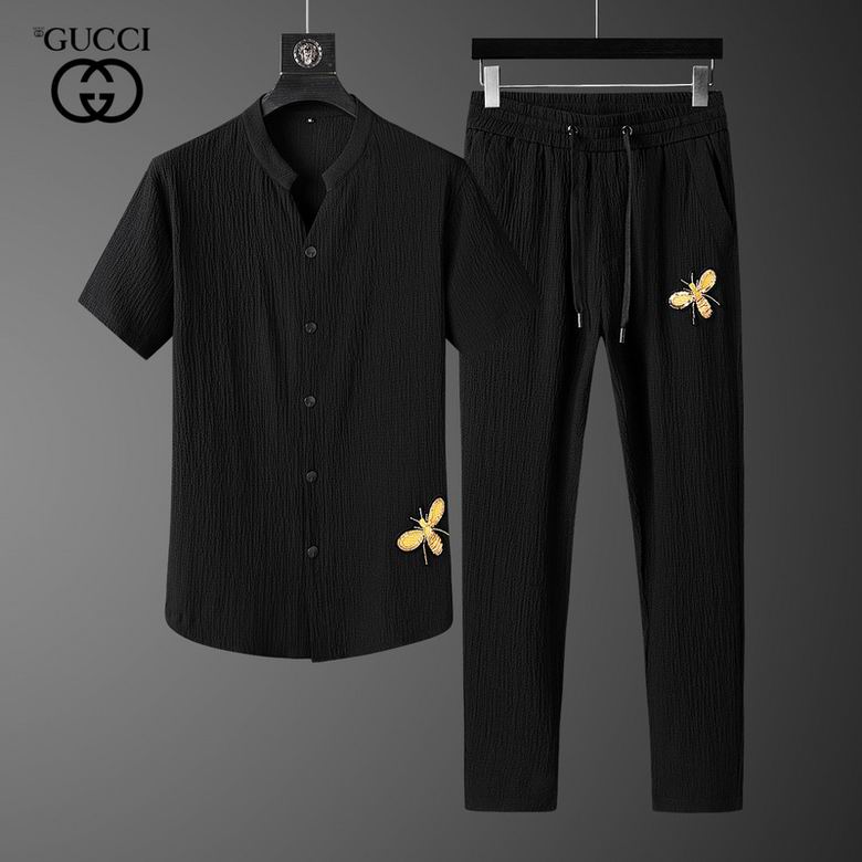 Wholesale Cheap G ucci Short Sleeve Tracksuits for Sale