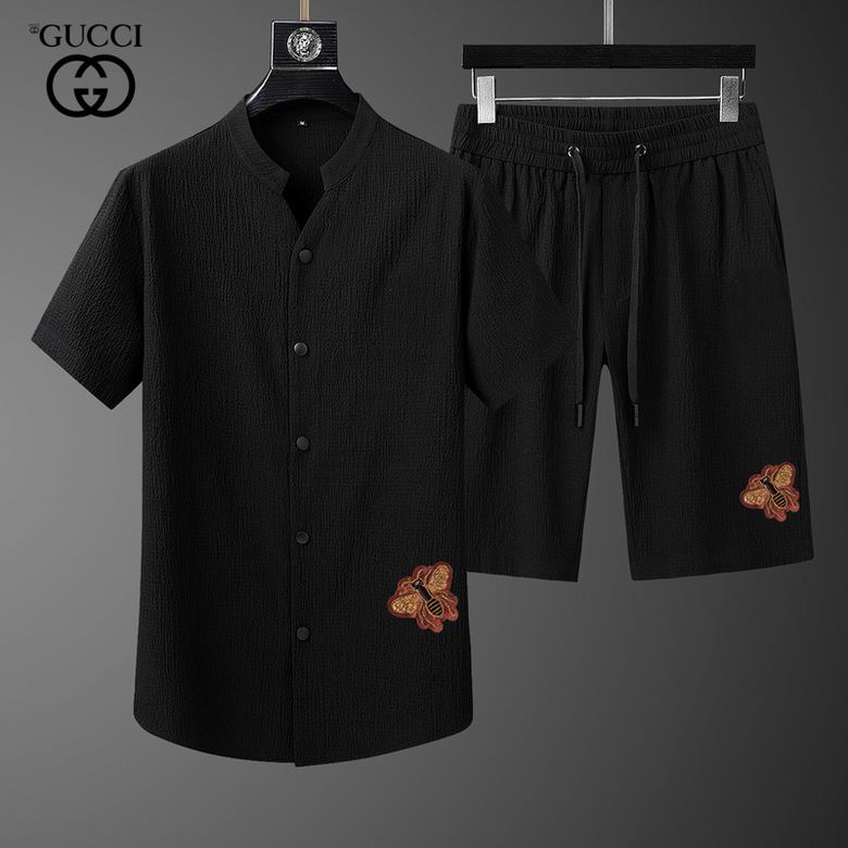 Wholesale Cheap G ucci Short Sleeve Tracksuits for Sale