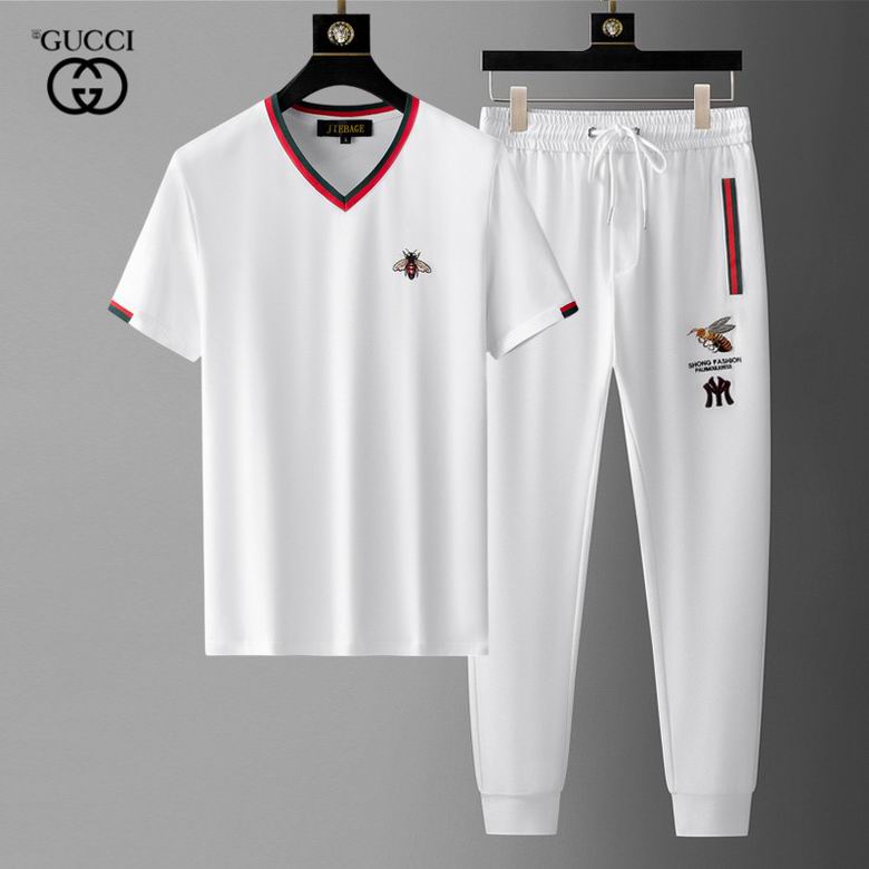 Wholesale Cheap G ucci Short Sleeve Tracksuits for Sale