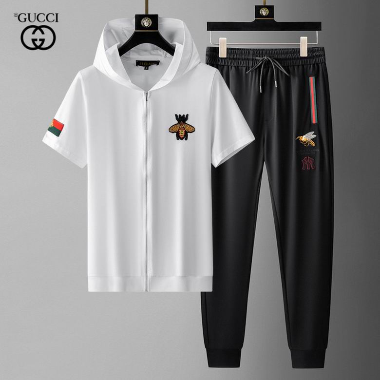 Wholesale Cheap G ucci Short Sleeve Tracksuits for Sale