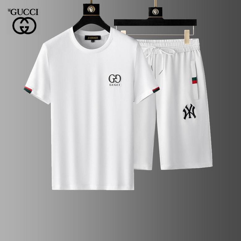 Wholesale Cheap G ucci men Short Sleeve Tracksuits for Sale