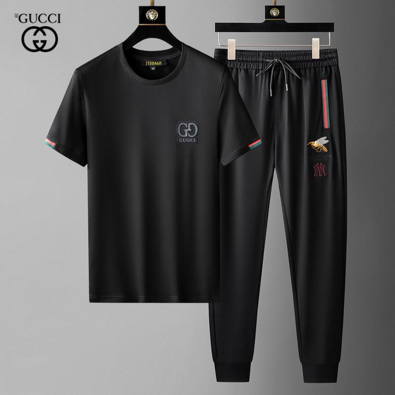 Wholesale Cheap G ucci Short Sleeve Tracksuits for Sale