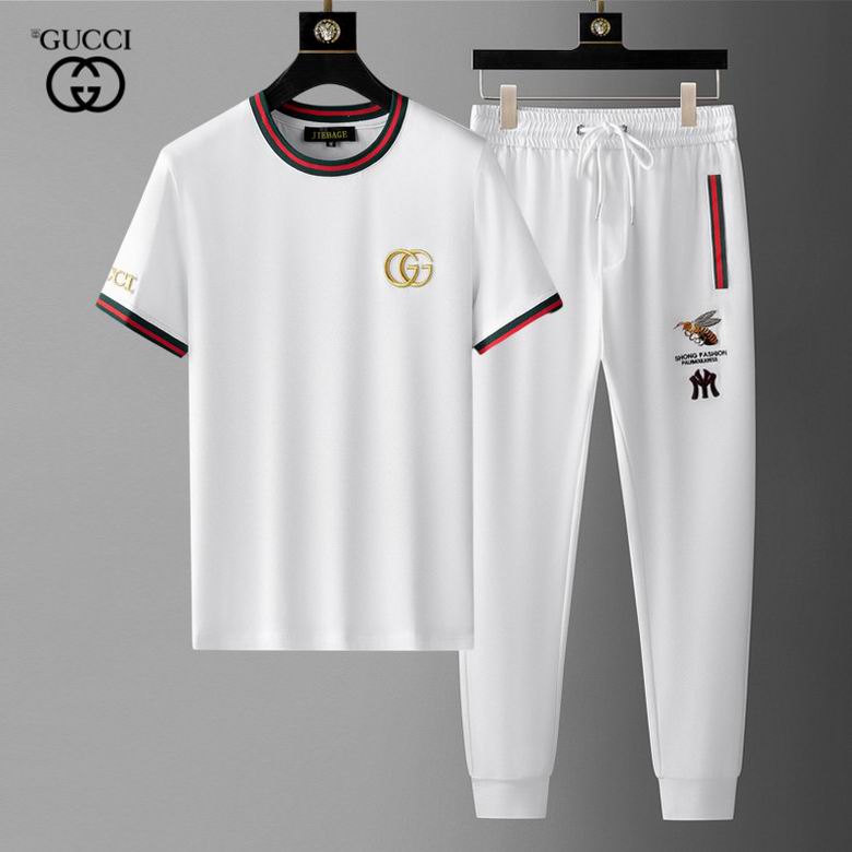 Wholesale Cheap G ucci Short Sleeve Tracksuits for Sale