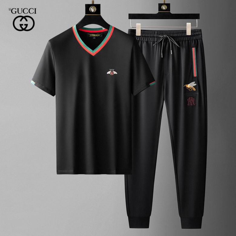 Wholesale Cheap G ucci Short Sleeve Tracksuits for Sale