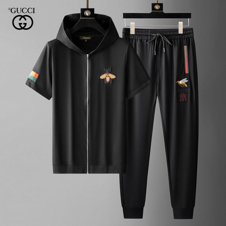 Wholesale Cheap G ucci Short Sleeve Tracksuits for Sale