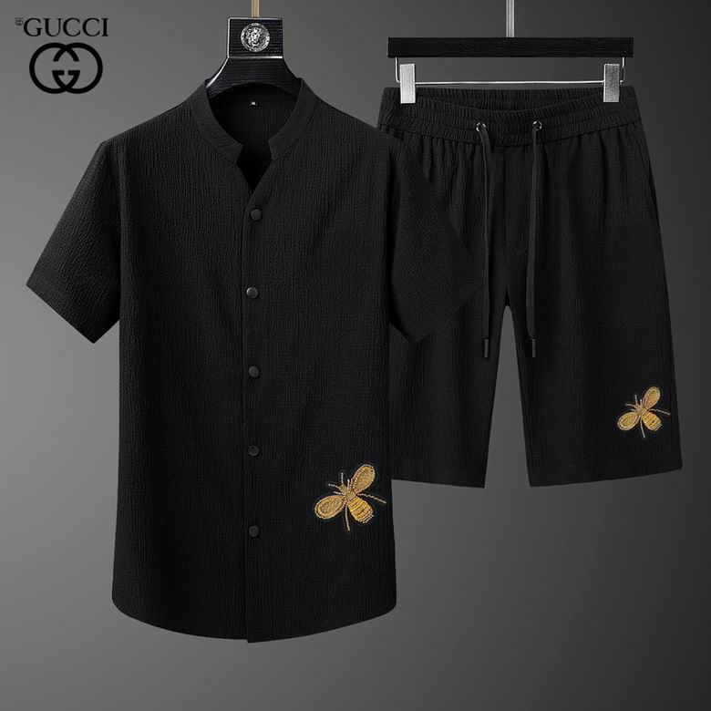 Wholesale Cheap G ucci Short Sleeve Tracksuits for Sale