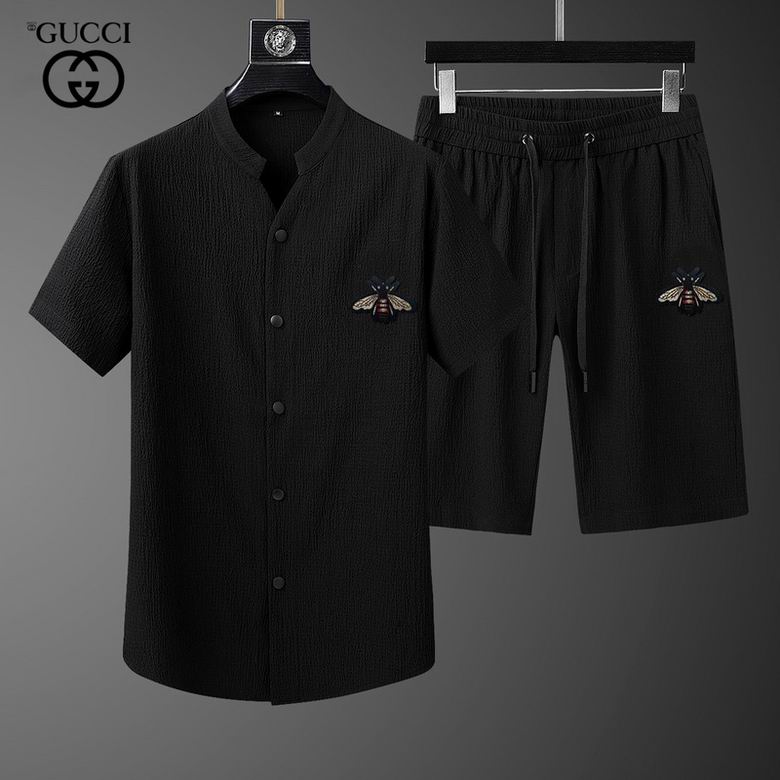 Wholesale Cheap G ucci Short Sleeve Tracksuits for Sale