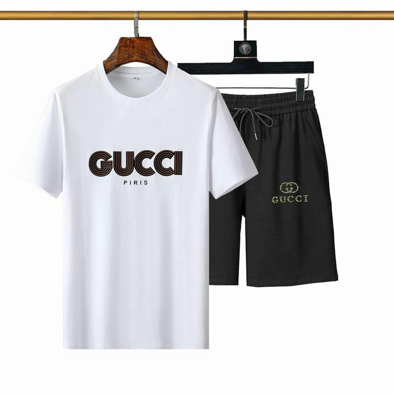 Wholesale Cheap Gucci Short Sleeve Tracksuit mens for Sale
