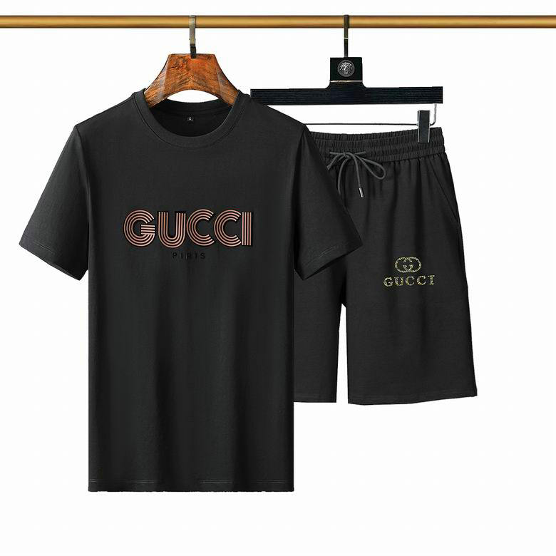 Wholesale Cheap Gucci Short Sleeve Tracksuit mens for Sale