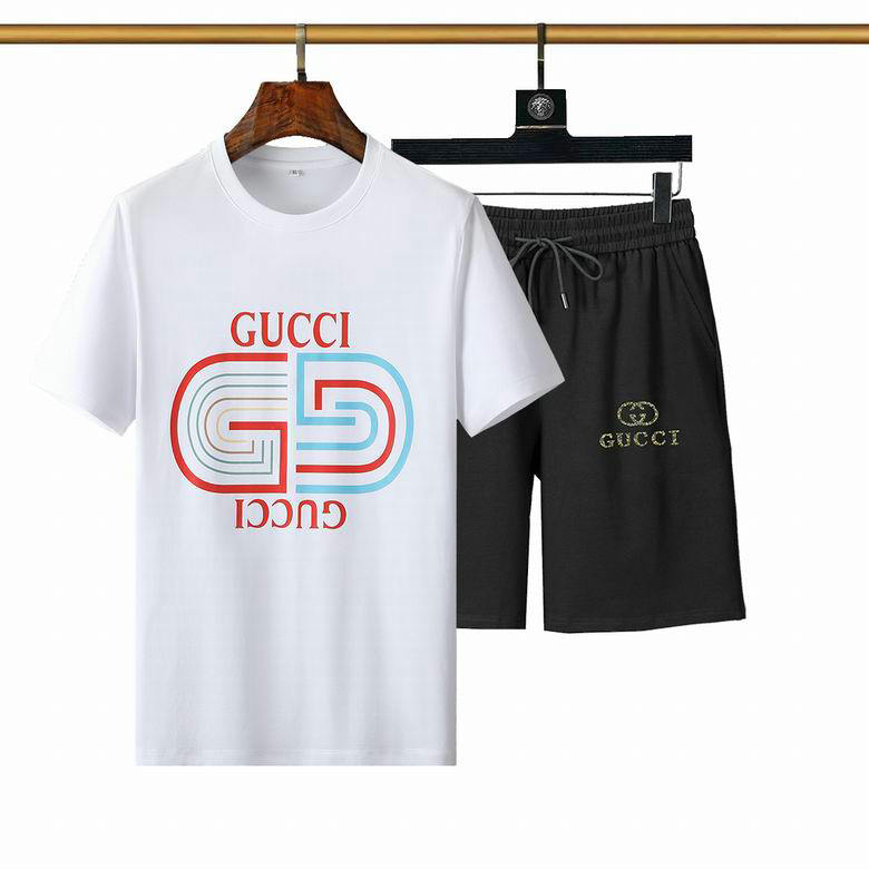 Wholesale Cheap Gucci Short Sleeve Tracksuit mens for Sale