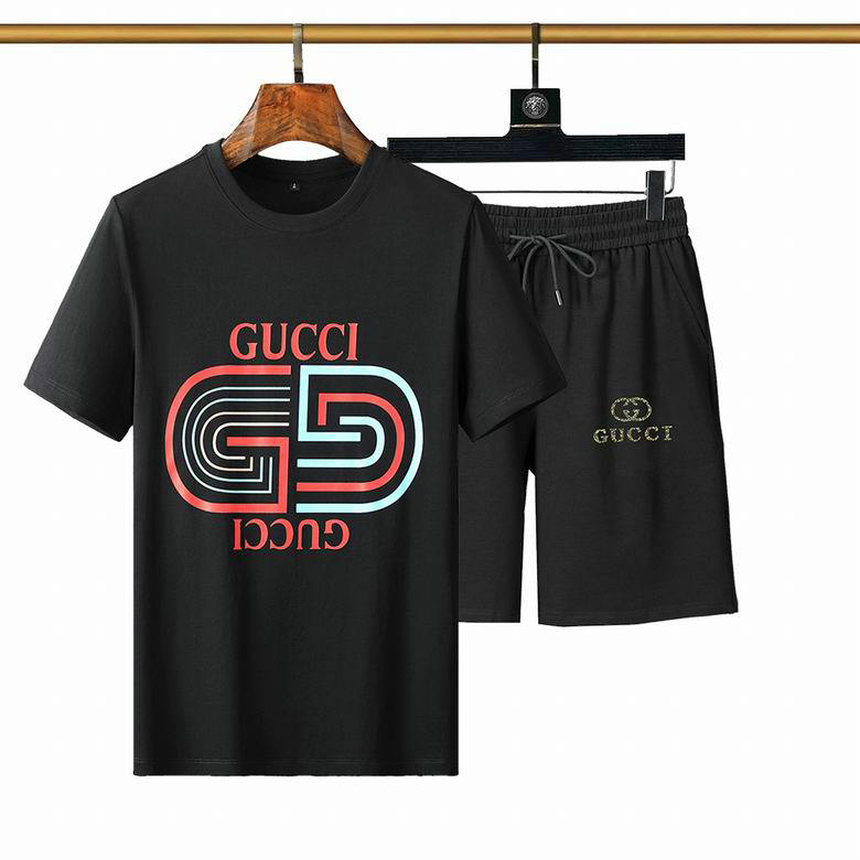 Wholesale Cheap Gucci Short Sleeve Tracksuit mens for Sale