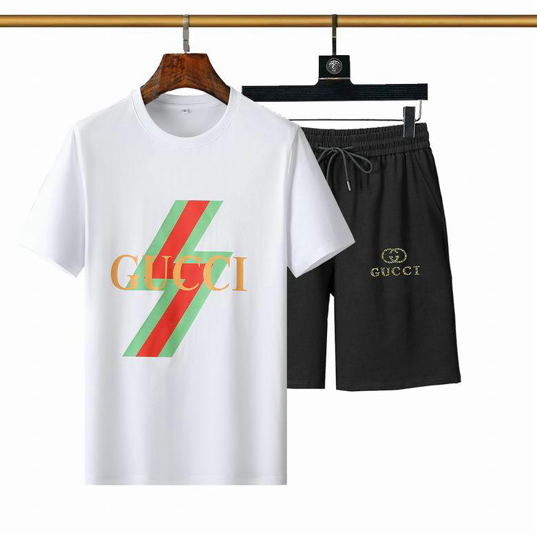Wholesale Cheap Gucci Short Sleeve Tracksuit mens for Sale
