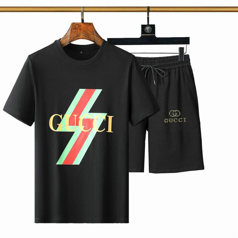 Wholesale Cheap Gucci Short Sleeve Tracksuit mens for Sale
