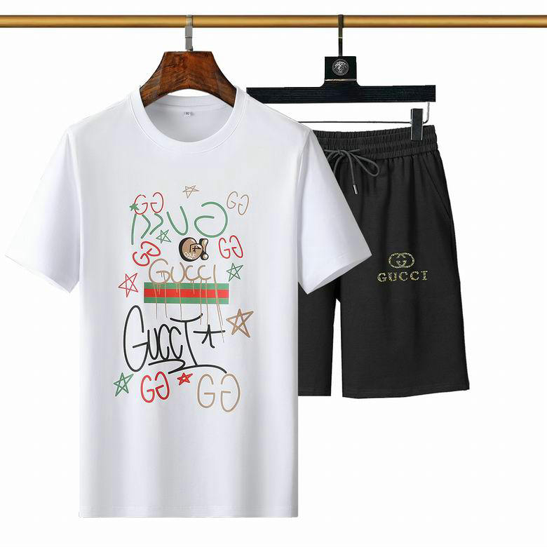 Wholesale Cheap Gucci Short Sleeve Tracksuit mens for Sale