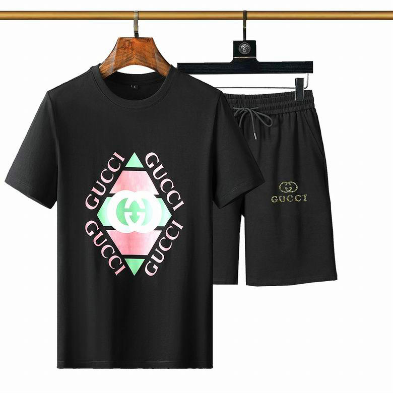Wholesale Cheap Gucci Short Sleeve Tracksuit mens for Sale
