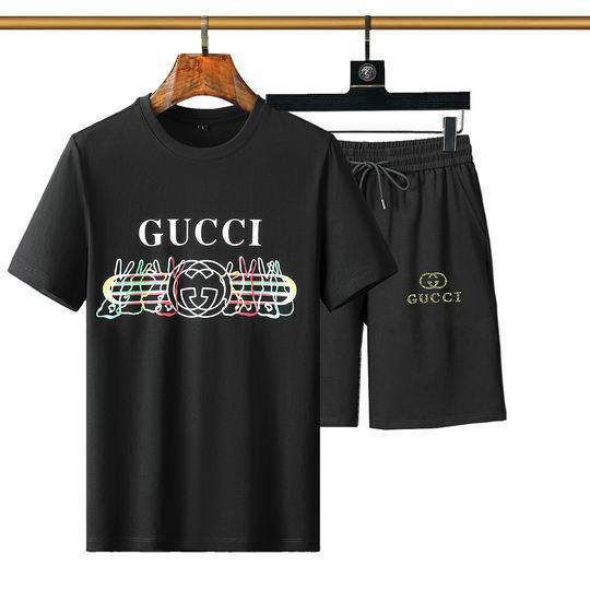 Wholesale Cheap Gucci Short Sleeve Tracksuit mens for Sale