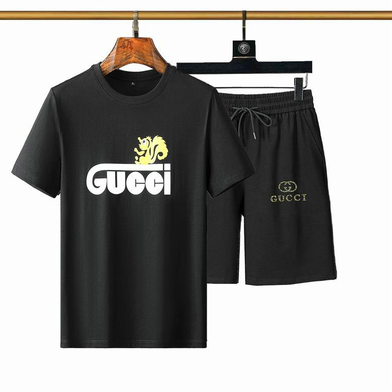 Wholesale Cheap Gucci Short Sleeve Tracksuit mens for Sale