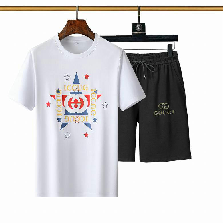 Wholesale Cheap Gucci Short Sleeve Tracksuit mens for Sale