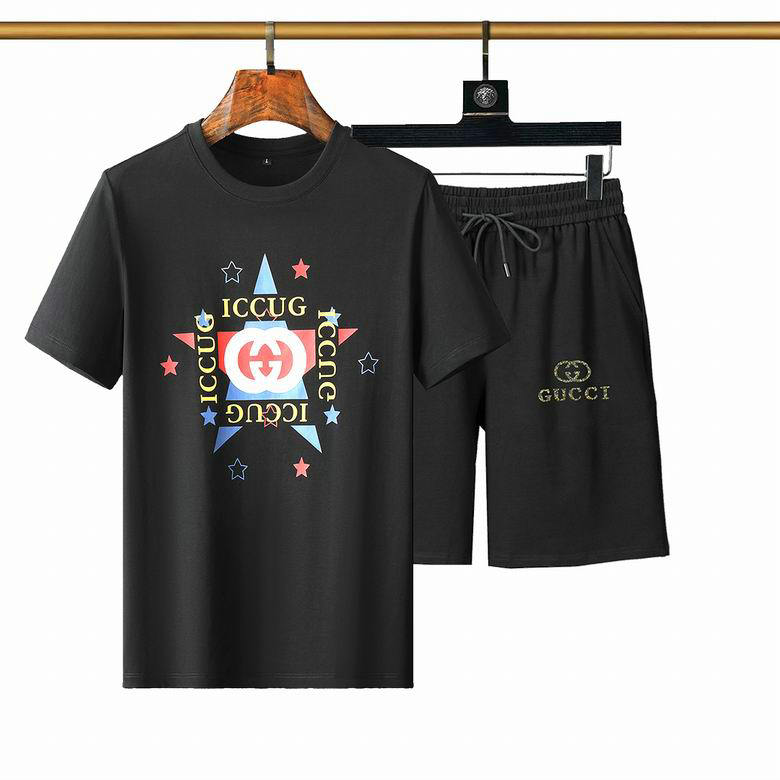 Wholesale Cheap Gucci Short Sleeve Tracksuit mens for Sale