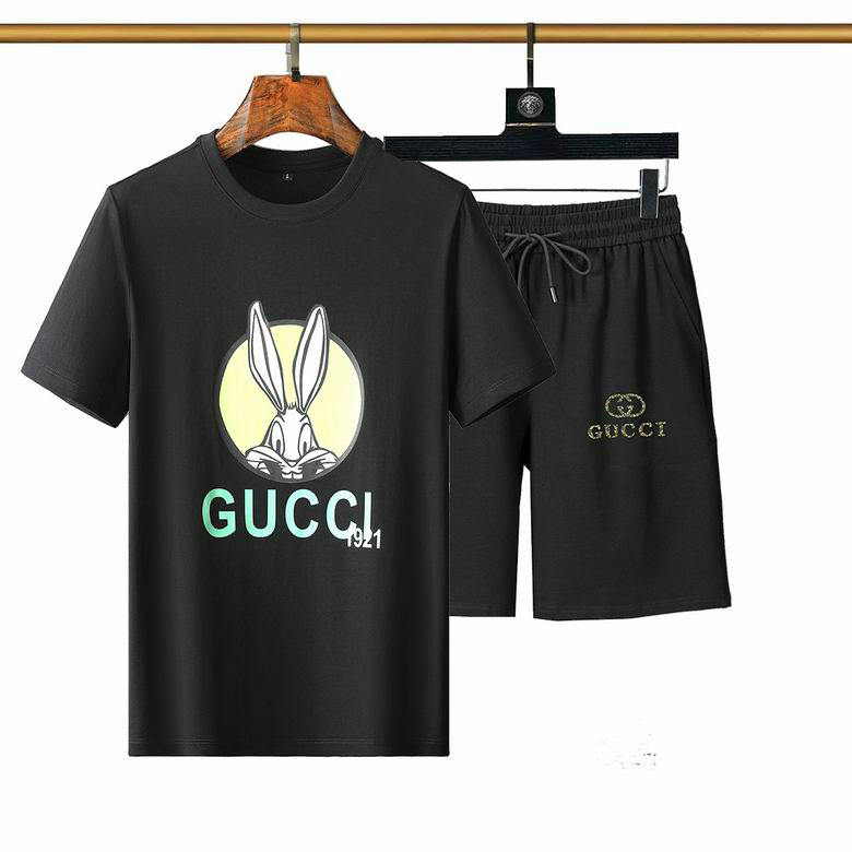 Wholesale Cheap Gucci Short Sleeve Tracksuit mens for Sale
