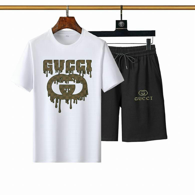 Wholesale Cheap Gucci Short Sleeve Tracksuit mens for Sale