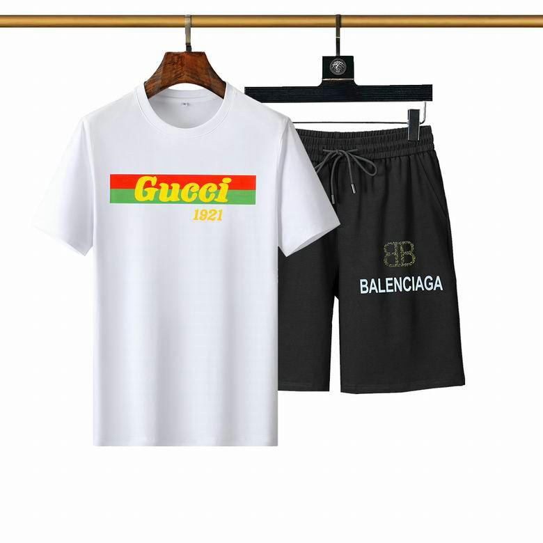 Wholesale Cheap Gucci Short Sleeve Tracksuit mens for Sale