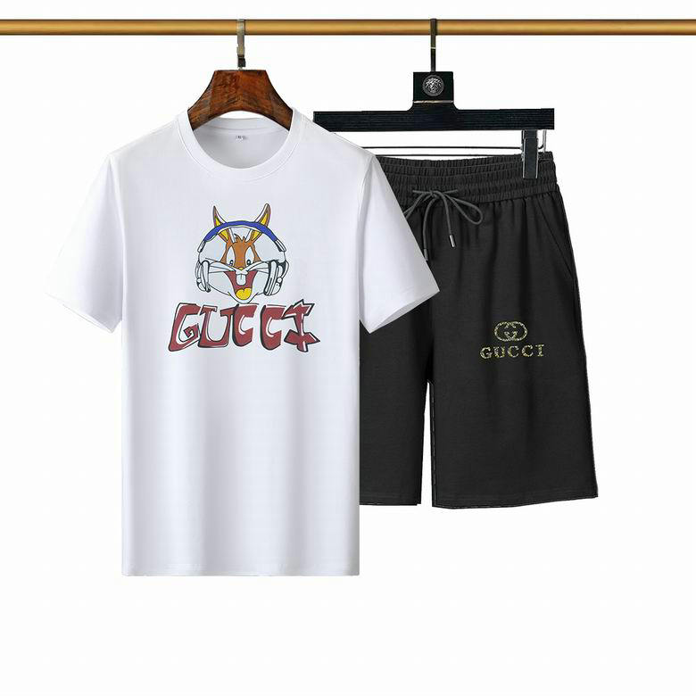Wholesale Cheap Gucci Short Sleeve Tracksuit mens for Sale