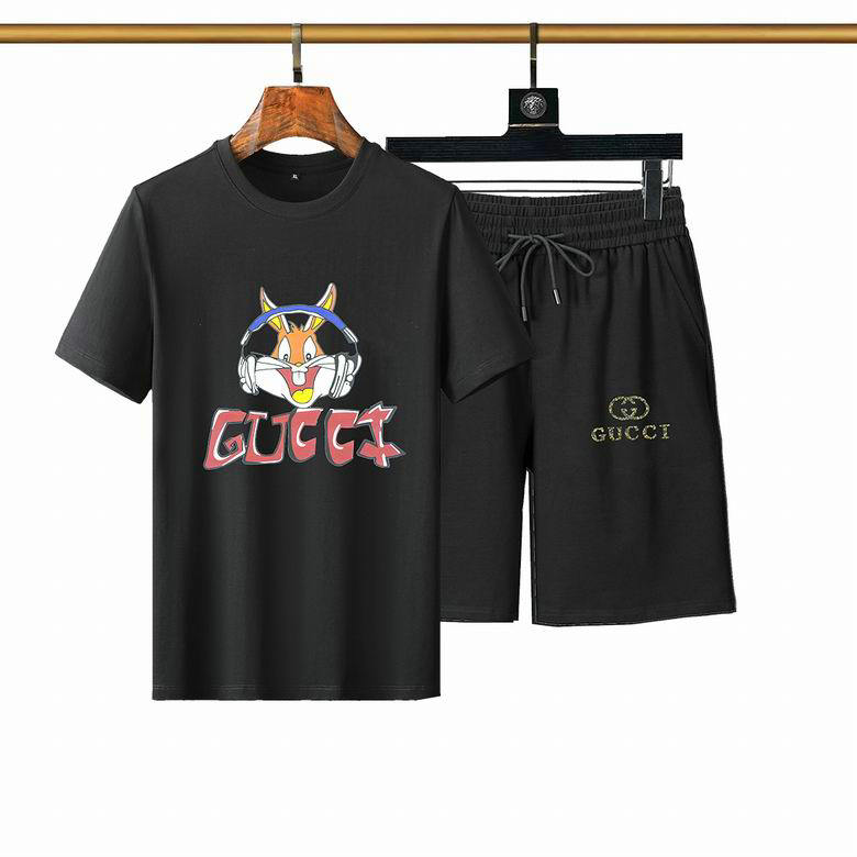 Wholesale Cheap Gucci Short Sleeve Tracksuit mens for Sale