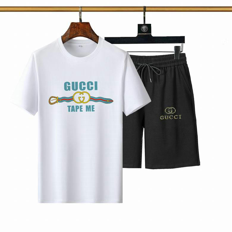 Wholesale Cheap Gucci Short Sleeve Tracksuit mens for Sale