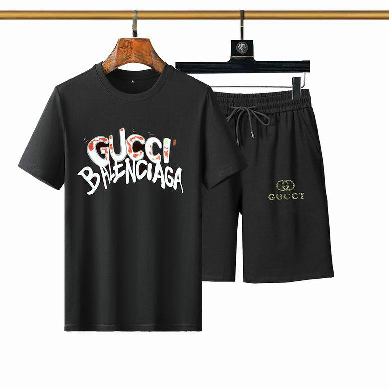 Wholesale Cheap Gucci Short Sleeve Tracksuit mens for Sale