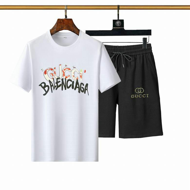 Wholesale Cheap Gucci Short Sleeve Tracksuit mens for Sale