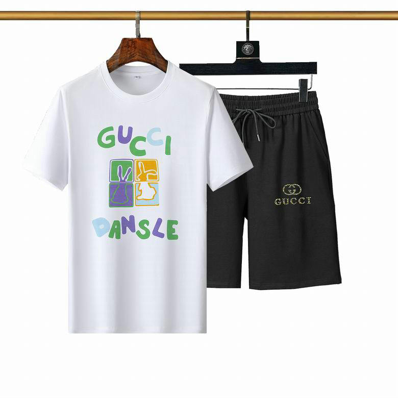 Wholesale Cheap Gucci Short Sleeve Tracksuit mens for Sale