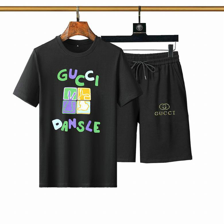 Wholesale Cheap Gucci Short Sleeve Tracksuit mens for Sale
