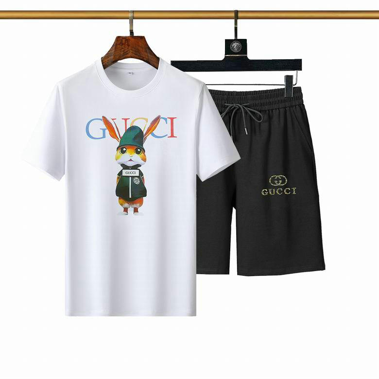 Wholesale Cheap Gucci Short Sleeve Tracksuit mens for Sale